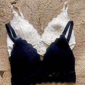 SOLD. Two nursing bras! Washed but never worn. Cute lace style, easy access 🍼